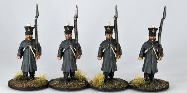AWB4 British Infantry Marching in Greatcoat and Bell Top Shako