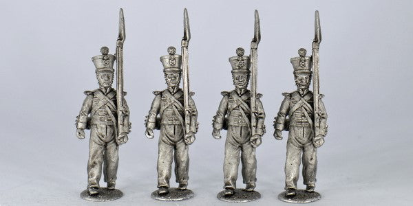 AWB6 British Infantry Marching in Coatee and Bell Centre Co