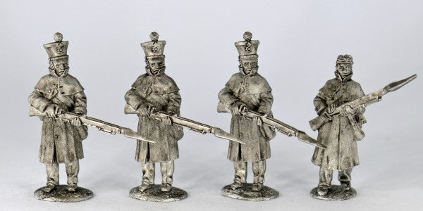 AWB11 British Infantry at Ready in Greatcoat and Bell