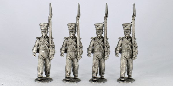 AWB20 British Infantry Marching in Coatee and Covered Bell Centre Co
