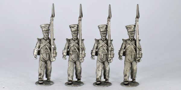 AWB21 British Infantry Marching in Coatee and Covered Bell Flank Co