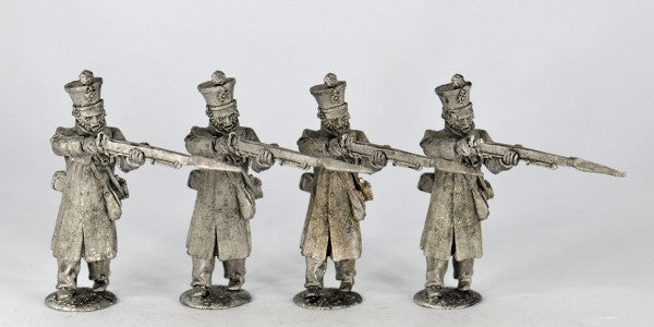 AWB31 British Infantry Standing Firing in Greatcoat and Bell Top Shako
