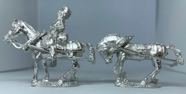CON-E001 - 2 x French horse walking & 1 rider