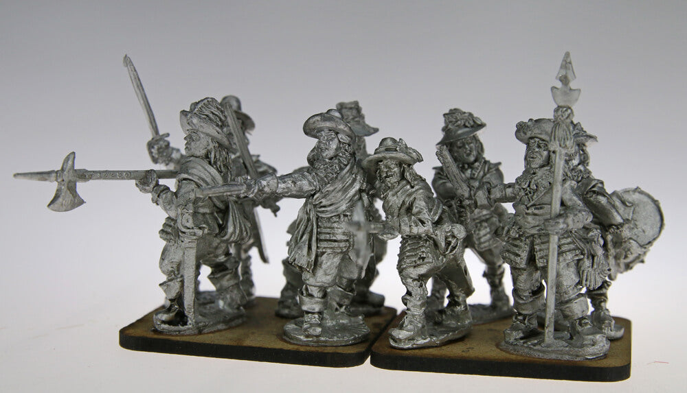 BIC-ECW054 - Foot Command Attacking, tassets, broad brimmed helmets