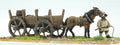 BIC-ECWG015 - 4 wheeled wagon with 1 horse & driver with whip on foot