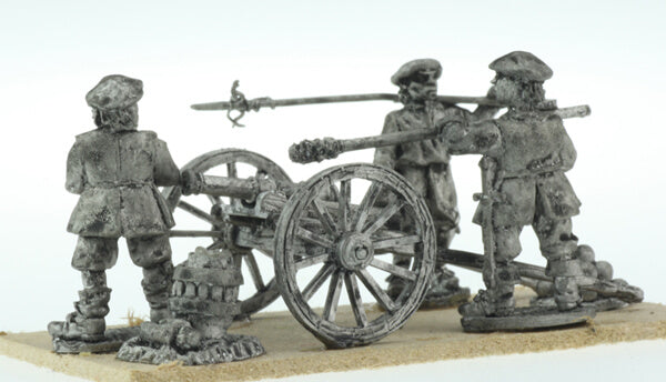 BIC-ECWG009 - Frame Gun with 3 Scots crew (bonnets) loading